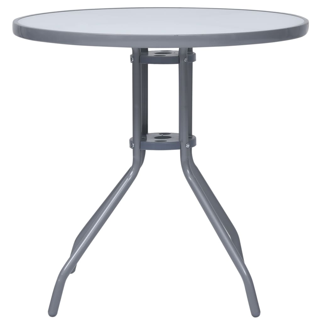 5-tlg. Garten-Essgruppe Aluminium und Textilene Silbern