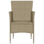 7-tlg. Garten-Essgruppe Poly Rattan Beige