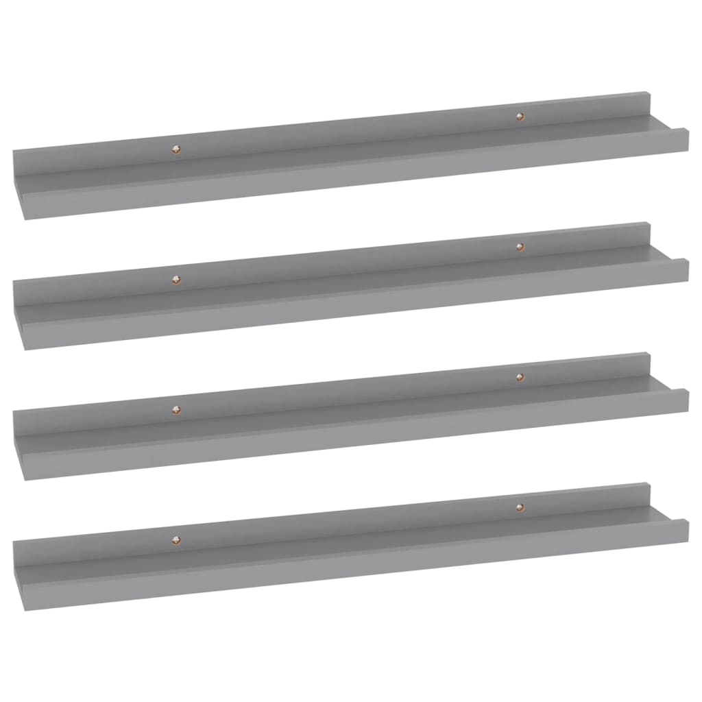 Wandregale 4 Stk. Grau 60x9x3 cm