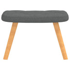 Relaxsessel mit Hocker Dunkelgrau Stoff