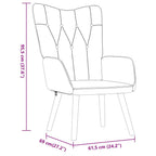 Relaxsessel mit Hocker Dunkelgrau Stoff