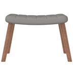 Relaxsessel mit Hocker Hellgrau Samt