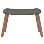Relaxsessel mit Hocker Dunkelgrau Samt