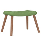 Relaxsessel mit Hocker Hellgrün Samt