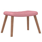 Relaxsessel mit Hocker Rosa Samt