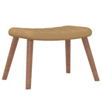 Relaxsessel mit Hocker Braun Samt