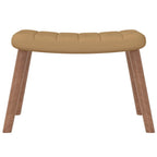 Relaxsessel mit Hocker Braun Samt