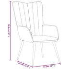 Relaxsessel mit Hocker Hellgrün Samt