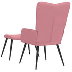 Relaxsessel mit Hocker Rosa Samt