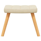 Relaxsessel mit Hocker Creme Stoff
