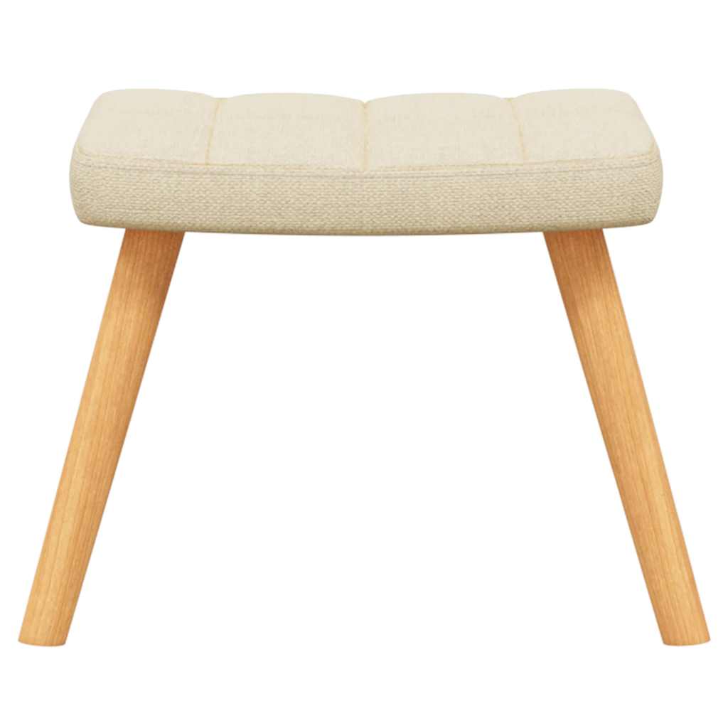 Relaxsessel mit Hocker Creme Stoff