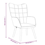 Relaxsessel mit Hocker Blau Stoff