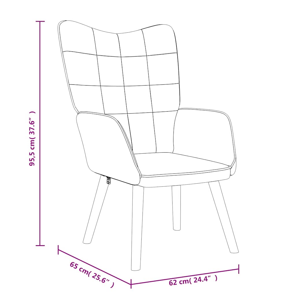 Relaxsessel mit Hocker Blau Stoff