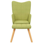 Relaxsessel mit Hocker Grün Stoff
