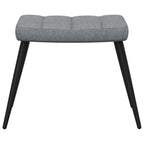 Relaxsessel mit Hocker Hellgrau Stoff