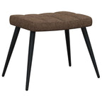Relaxsessel mit Hocker Braun Stoff