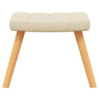 Schaukelsessel mit Hocker Creme Stoff