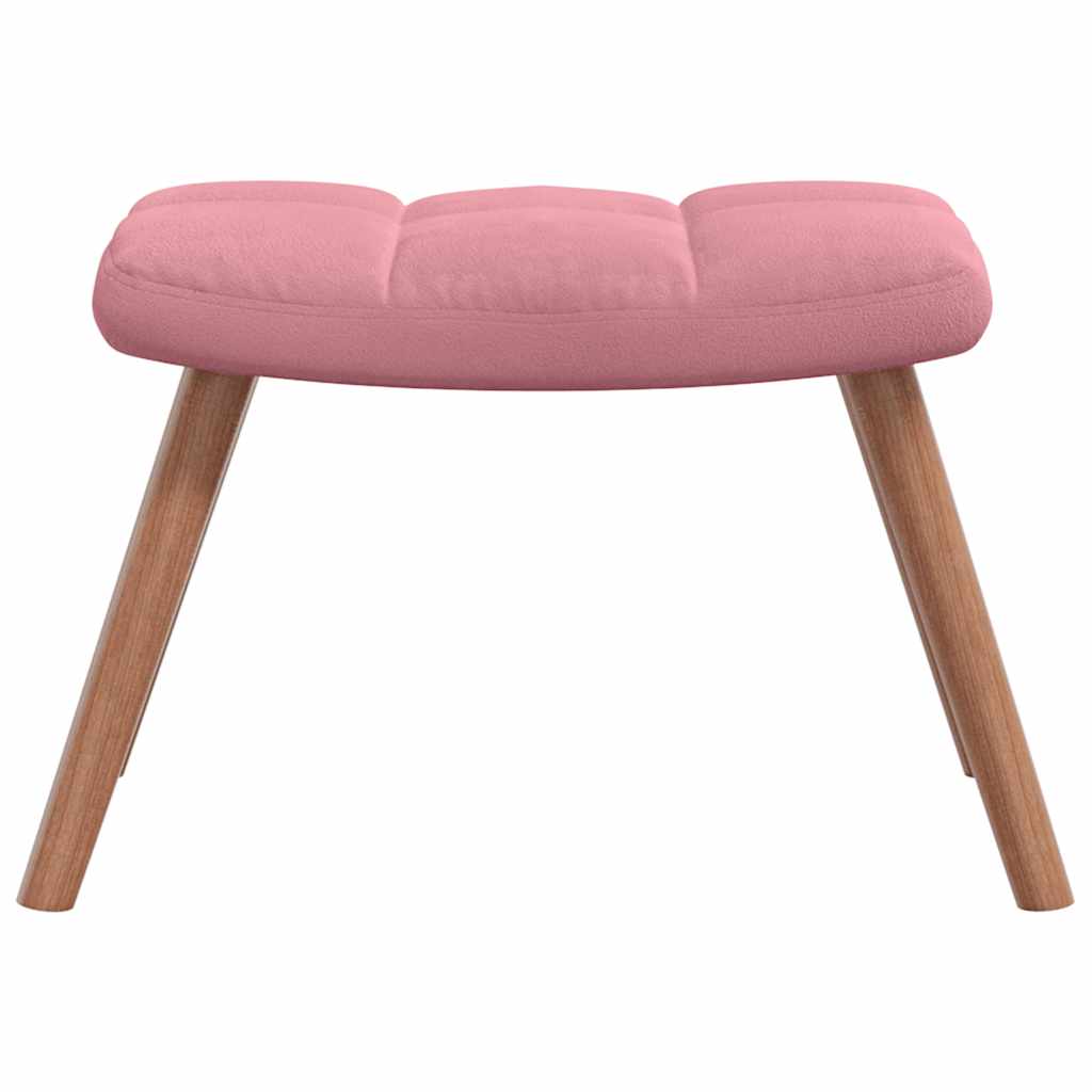 Relaxsessel mit Hocker Rosa Samt