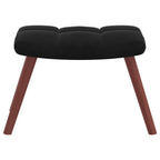 Relaxsessel mit Hocker Schwarz Samt