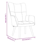 Relaxsessel mit Hocker Cremeweiß Samt