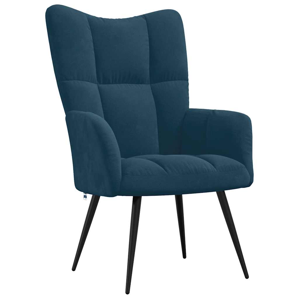 Relaxsessel Blau Samt