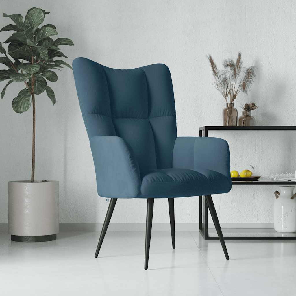 Relaxsessel Blau Samt