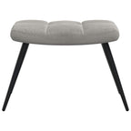 Relaxsessel mit Hocker Hellgrau Samt