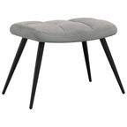 Relaxsessel mit Hocker Hellgrau Samt