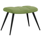 Relaxsessel mit Hocker Hellgrün Samt