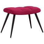 Relaxsessel mit Hocker Weinrot Samt