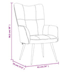 Relaxsessel mit Hocker Weinrot Samt