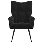 Relaxsessel mit Hocker Schwarzer Samt