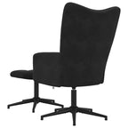 Relaxsessel mit Hocker Schwarz Samt