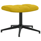 Relaxsessel mit Hocker Senfgelb Samt