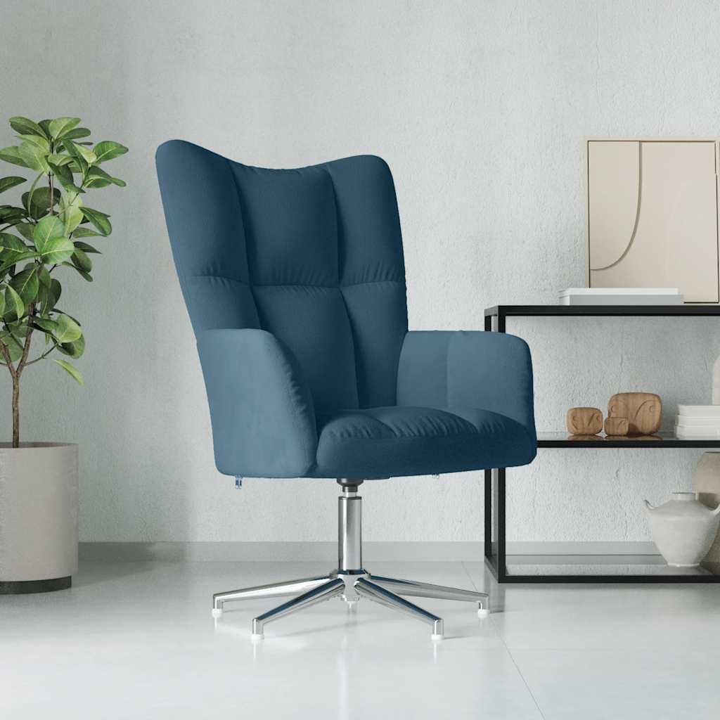 Relaxsessel Blau Samt