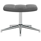 Relaxsessel mit Hocker Dunkelgrau Samt