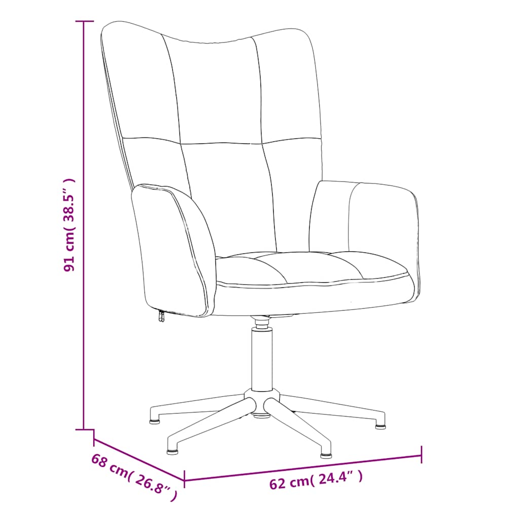 Relaxsessel mit Hocker Dunkelgrau Samt