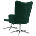 Relaxsessel mit Hocker Dunkelgrün Samt