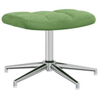 Relaxsessel mit Hocker Hellgrün Samt