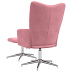 Relaxsessel mit Hocker Rosa Samt