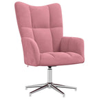Relaxsessel mit Hocker Rosa Samt