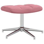Relaxsessel mit Hocker Rosa Samt