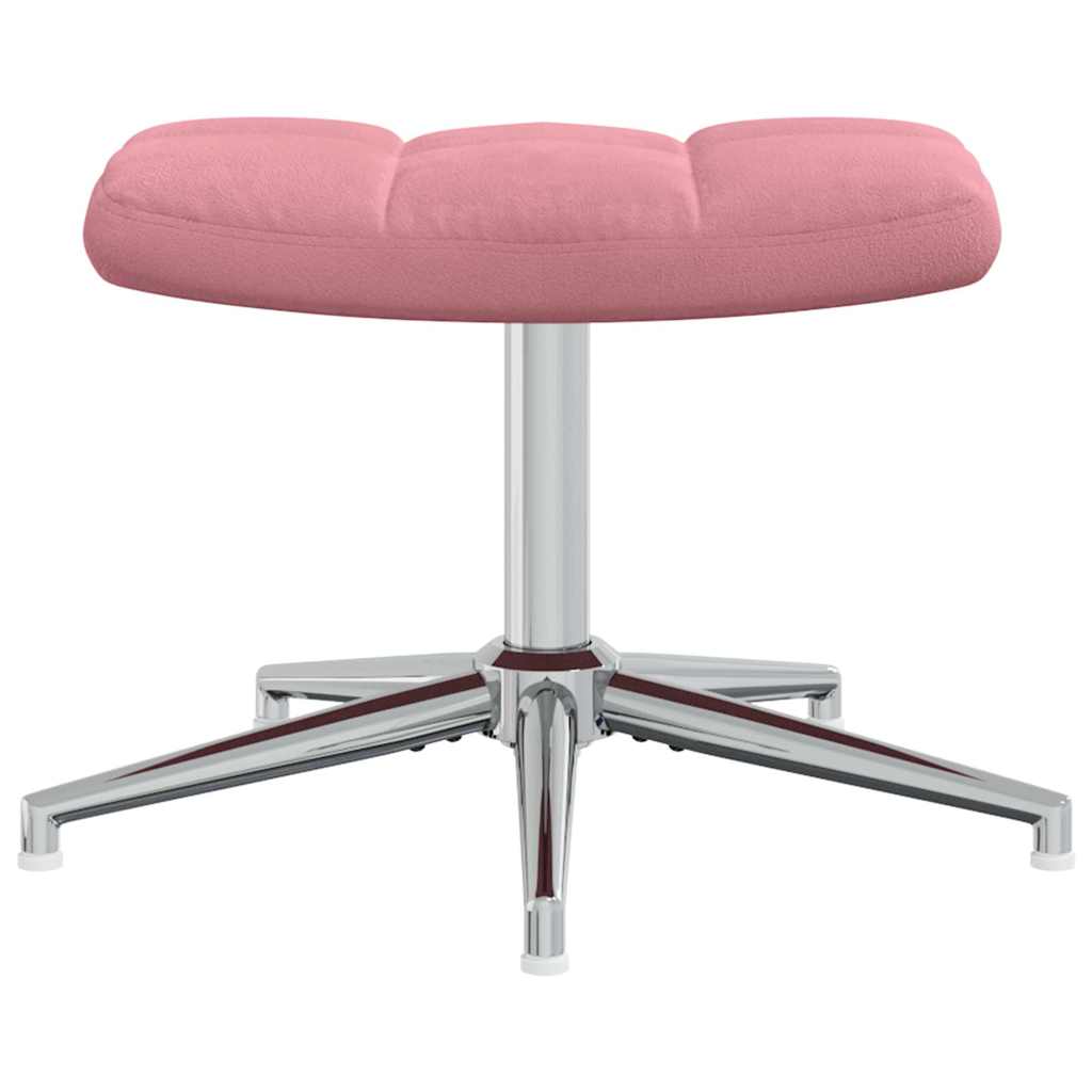 Relaxsessel mit Hocker Rosa Samt