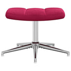 Relaxsessel mit Hocker Weinrot Samt