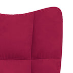 Relaxsessel mit Hocker Weinrot Samt