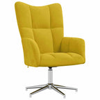 Relaxsessel mit Hocker Senfgelb Samt