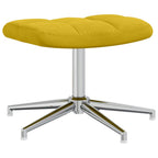Relaxsessel mit Hocker Senfgelb Samt
