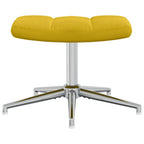 Relaxsessel mit Hocker Senfgelb Samt