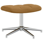 Relaxsessel mit Hocker Braun Samt