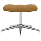 Relaxsessel mit Hocker Braun Samt